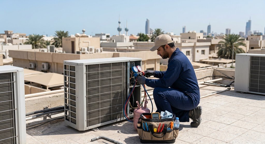 أسرع خدمة صيانة وتصليح مكيفات من فني تكييف حولي بالكويت لضمان كفاءة التبريد العالية بأحدث المعدات